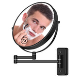 BTremary espejo maquillaje 7X montado en pared, precisión para rasgos faciales.