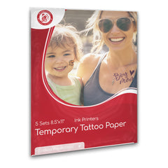 BubblePop! papel tatuaje para impresora de tinta, transferencia clara.