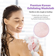 BubblyMe exfoliación espalda para uso diario en la ducha.