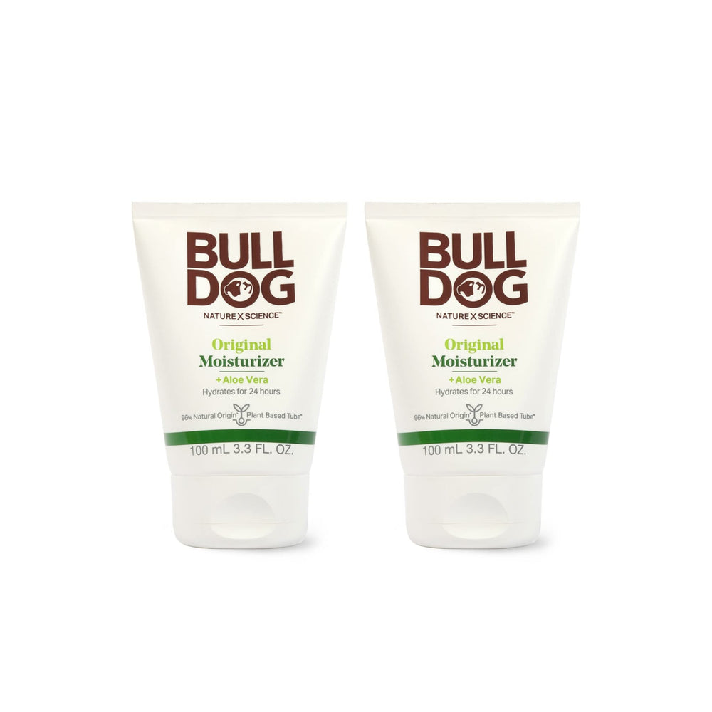 Bulldog Original Hidratante facial 2-pack, cuidado diario suave para piel normal.