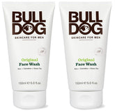 Bulldog limpiador facial original para hombres en botella doble, limpieza suave y fresca diaria