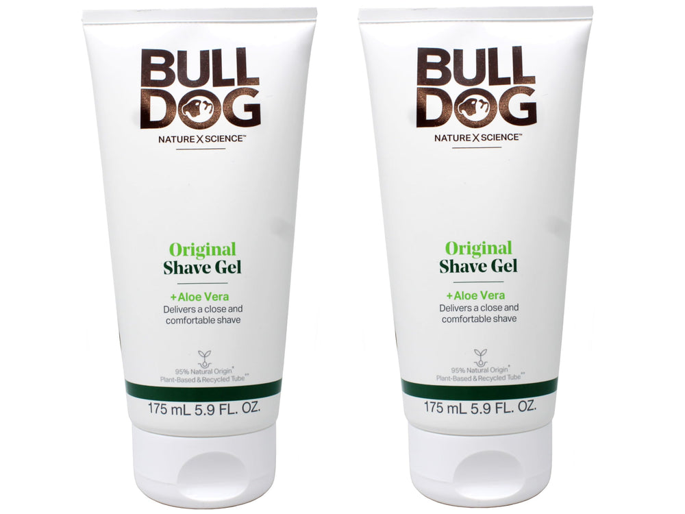 Bulldog Original Shave Gel: duo de botellas para afeitado suave y cómodo