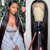 bunGiol cabello virgen liso frente lace 13x4, apariencia natural para uso diario