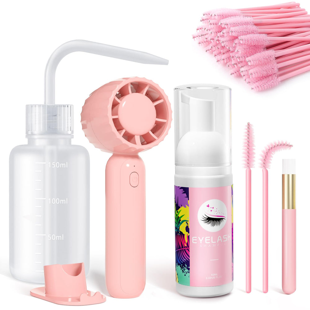 Buqikma kit limpieza pestanas con botella 60 ml para uso diario