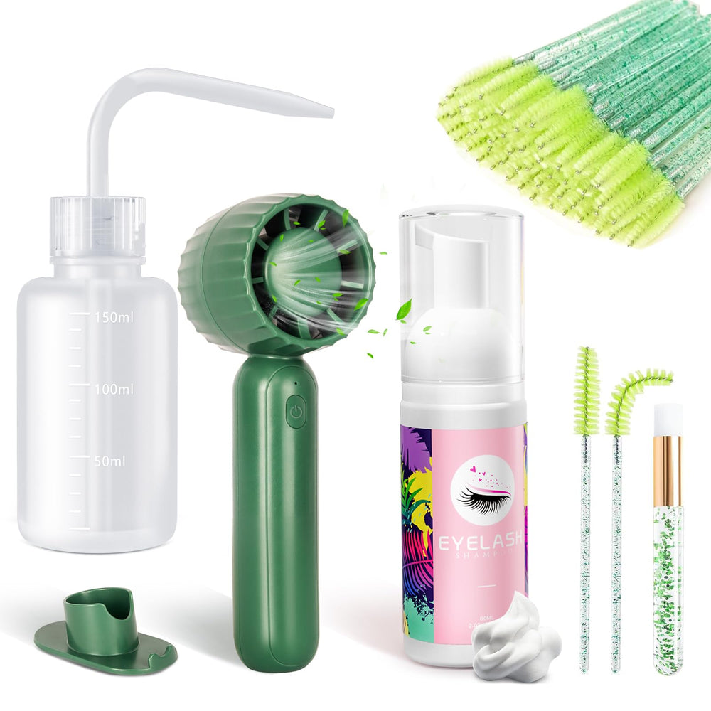 Buqikma champú para pestañas, botella de 60 ml, limpieza suave para pestañas y extensiones.