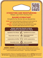 Burt's Bees Balsamo labial, aplicación suave, nutre y reconforta labios secos.