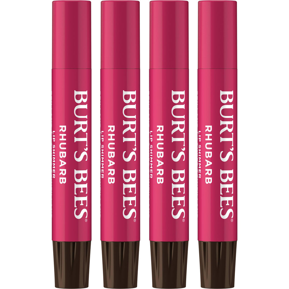 Burt's Bees bálsamo brillo ruibarbo en tubo, brillo natural.