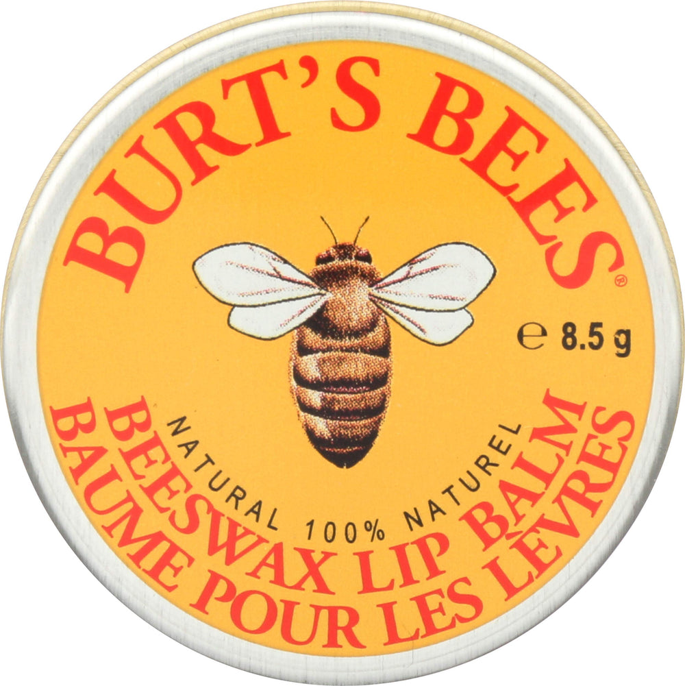 Burt's Bees bálsamo labial de cera de abejas en lata amarilla