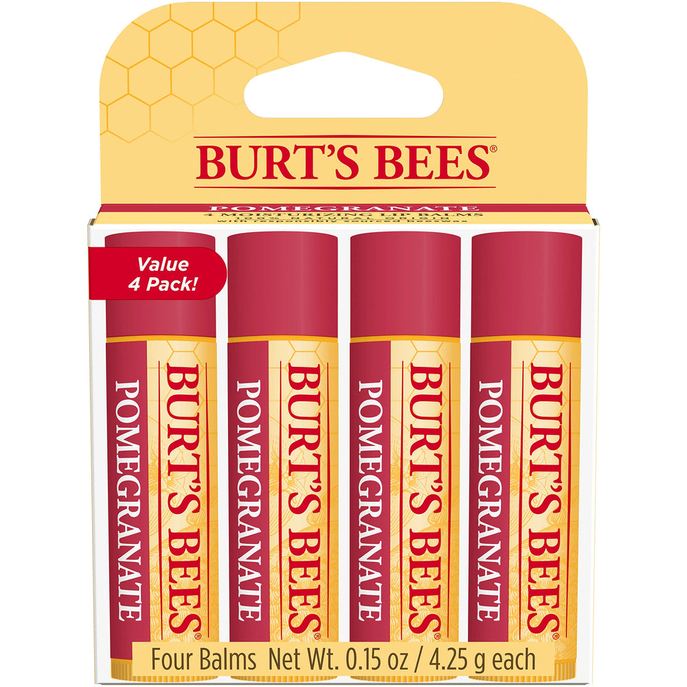 Burt's Bees bálsamo labial granada en envase portátil para hidratación diaria