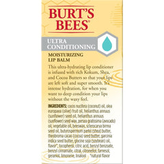 Burt's Bees bálsamo labial Ultra Acondicionador, textura cremosa para labios suaves.