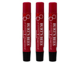 Brillo labial Burt's Bees Rhubarb en tubo, realza labios con tono natural.