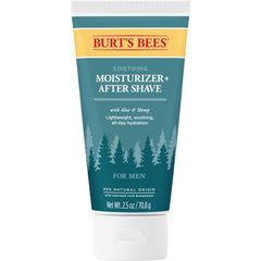 Burts Bees hidratante calmante para hombre en botella de 2.5 oz, uso diario.