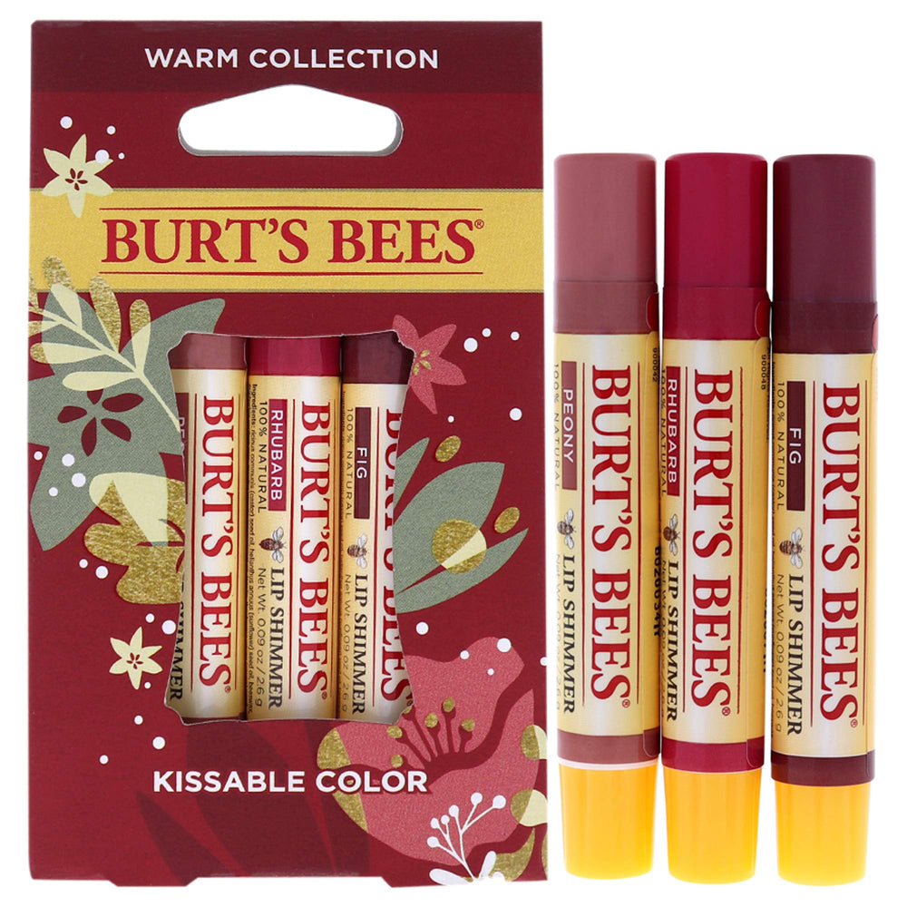 Burts Bees Kissable Color Warm Peonia, brillo hidratante para labios suaves y nutridos