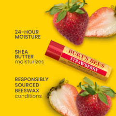 Burts Bees Labial fresa, textura mate para un acabado natural cómodo.