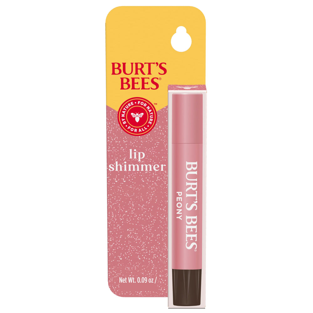 Burt's Bees Lip Shimmer Peony ofrece brillo luminoso para labios.
