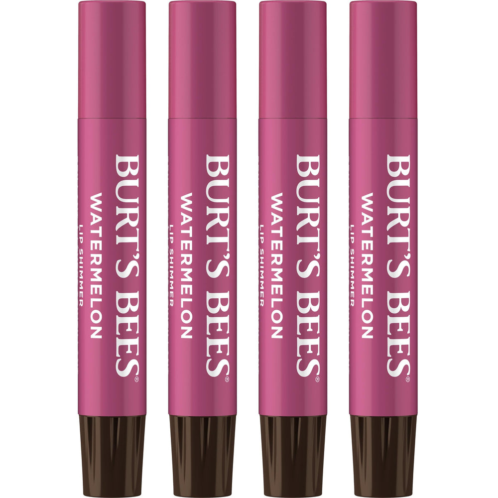 Burt's Bees Lip Shimmer Watermelon, aplicación suave para brillo sutil.