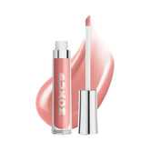 BUXOM AR Sandy Full-On Lip Polish en labios con brillo nude rosado y volumen suave