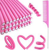 Buytta flexi rods de 24 cm rosas para rizos rápidos y naturales