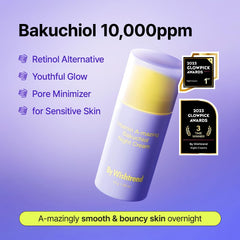BY WISHTREND Bakuchiol y Retinal con crema de textura cremosa para uso nocturno.