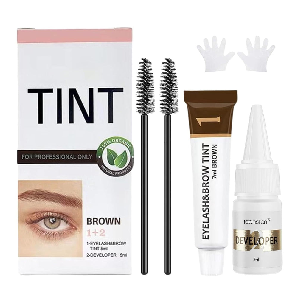 BYAYW kit de coloración para pestanas y cejas marrón natural para un look definido