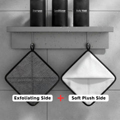 Bye Bye Loofah: agarre con bolsillo para control durante el scrub