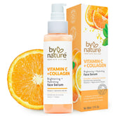 By Nature Serum botella-frente muestra el empaque y promesa de brillo suave