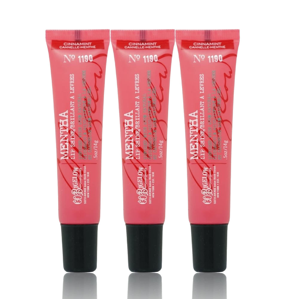 Bálsamo labial C.O. Bigelow cinnamint mentha en tubo, listo para aplicar.