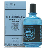 Colonia C. O. Bigelow Elixir Blue en frasco de vidrio, aroma duradero para uso diario.