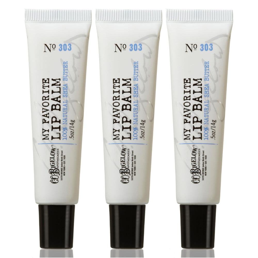 C.O. Bigelow My Favorite Lip Balm Tubes pack de 3 para hidratación diaria.