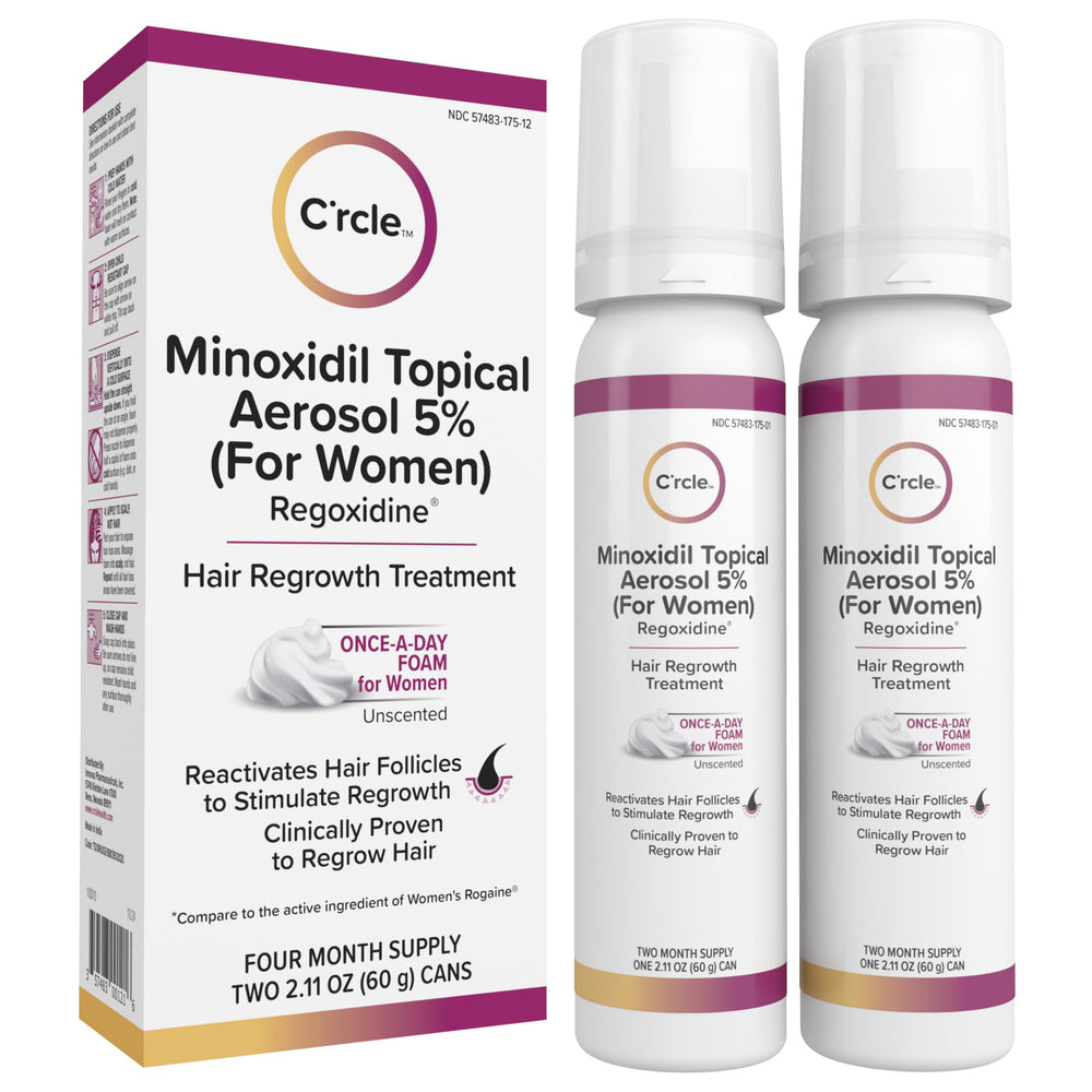 C'rcle Minoxidil 5% espuma bote: posible apoyo a la densidad capilar.