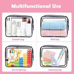 Cadavo bolsa de maquillaje transparente TSA aprobada en viajes sin complicaciones.