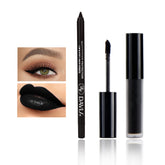 CAHIUYOA labial mate negro, acabado sedoso para look gótico.