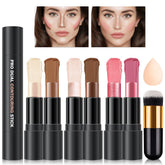 CAHIUYOA conjunto contorno crema 6 colores frente definicion suave y aspecto natural