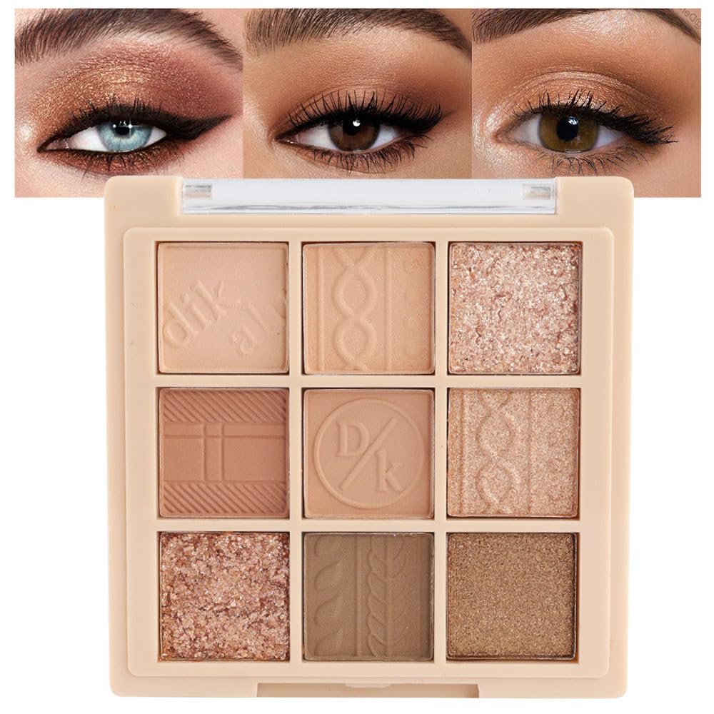 CAKAILA 9Colors neutras frontal de paleta, tonos nude para looks versátiles.