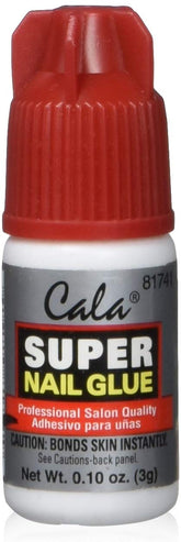 CALA pegamento uñas, botella en frente, reparación rápida y duradera.
