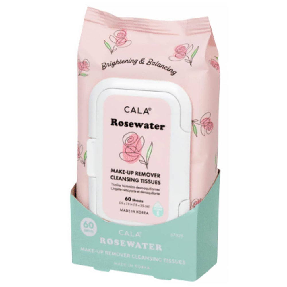 Toallitas desmaquillantes Cala con agua de rosas para desmaquillar y renovar la piel con hidratación