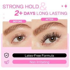 CALAILIS Lash Glue con aplicador mini para un acabado limpio