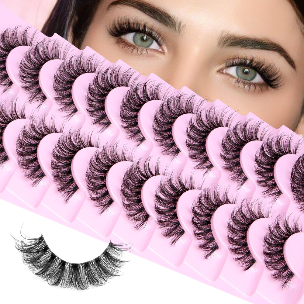 Calphdiar pestañas postizas naturales de 14 mm para un look suave y definido.