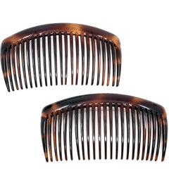 Camila Paris AD66/2, peineta francesa grande curva carey para cabello fino con agarre sólido.