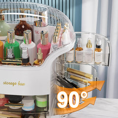 CandleWo diseño con cuatro compartimentos, ideal para cosméticos variados.
