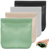 Canipha bolsa cosméticos de cuero cordero, conjunto de cuatro colores, ideal para maquillaje y accesorios