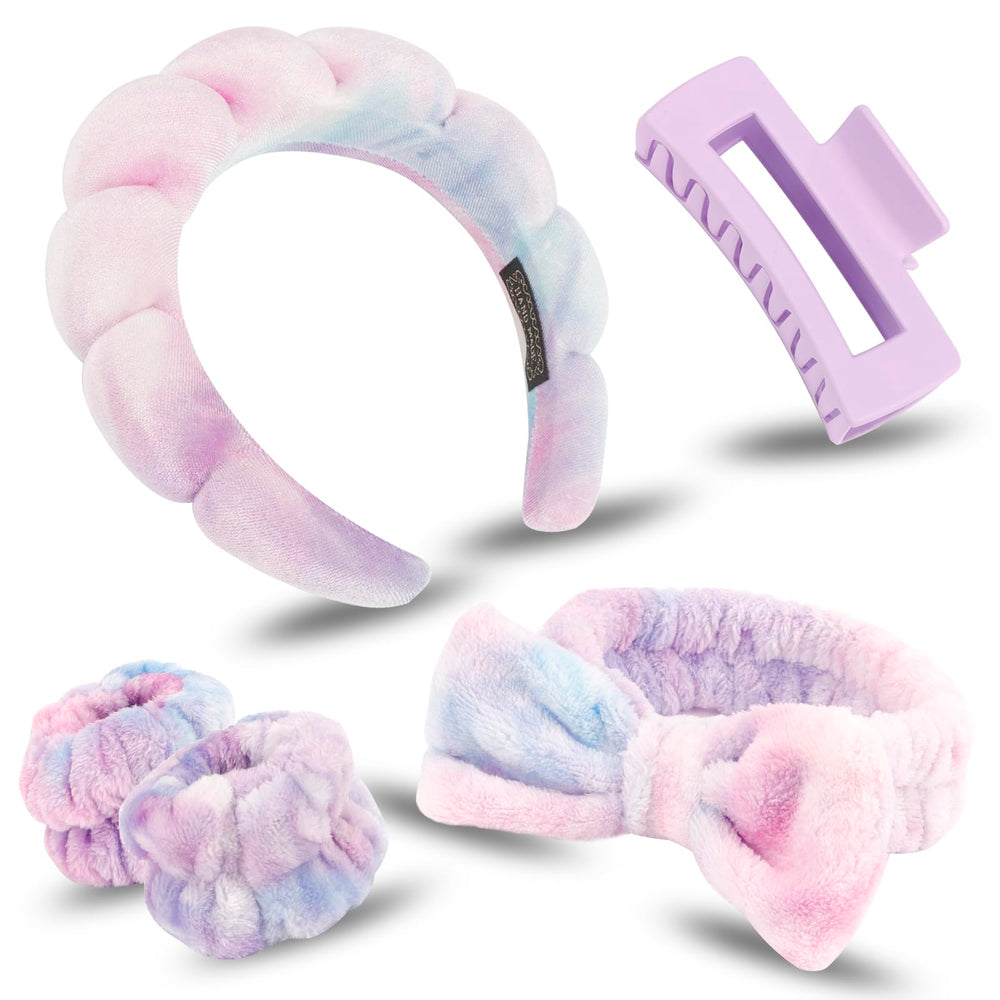 Canitor cinta cabeza spa lazo coral, suave y absorbente para cuidado facial.