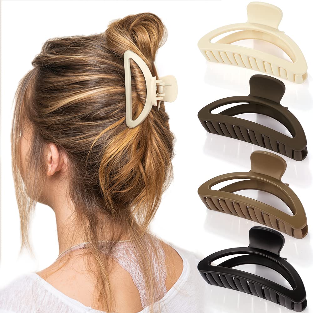 Canitor clip de pelo neutro mate, arco semicircular, sujeción estable para peinados diarios