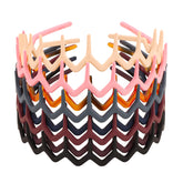 Canitor diademas zigzag 8 piezas, colores vivos para todo el día.