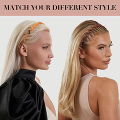 Canitor diademas zigzag en colores variados para combinar con estilos.