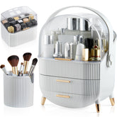 CANITORON Organizador de maquillaje con dos cajones para ordenar cosméticos.