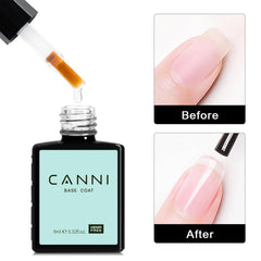 Resultado de salón en casa con CANNI Base Coat Gel.