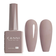 CANNI Esmalte gel, botella nude gris, vista precisa para una aplicación uniforme.