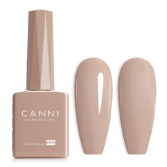 Esmalte gel CANNI tono natural, se ve el color con precisión en la botella.