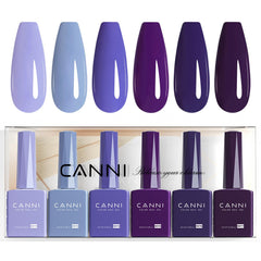 Set CANNI de esmalte gel para uñas con botellas coloreadas para ver el color con precisión.
